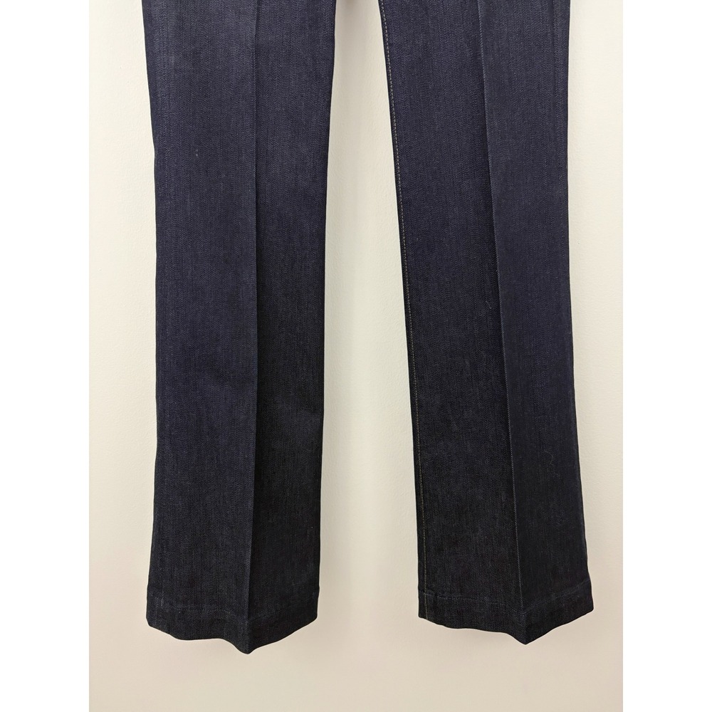 7 For All Mankind Dojo Wide Flare Leg Jeans Size 28 Dark Indigo Cotton 7FAM - Picture 4 of 10